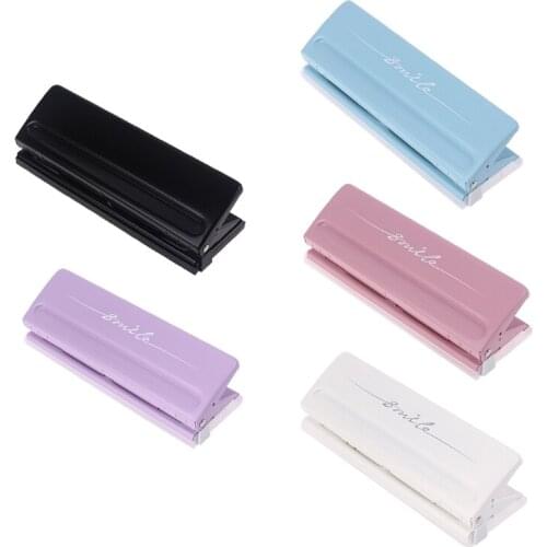 6-Hole Standard Adjustable Punching Machine Loose-leaf Notebook Core Puncher Student Stationery Office Binding Supplies