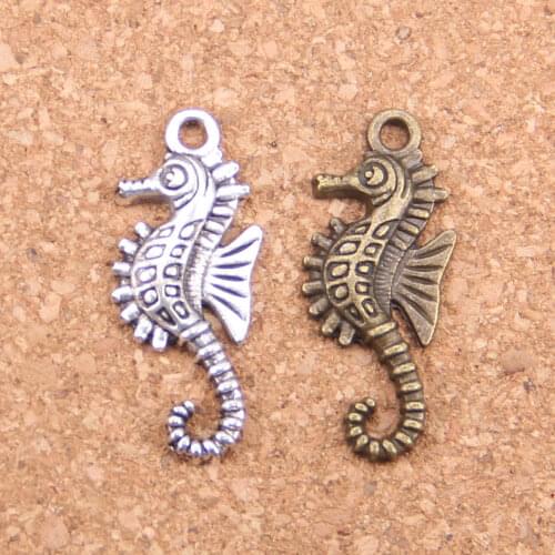 76pcs Charms hippocampus seahorse 29x12mm Antique Pendants,Vintage Tibetan Silver Jewelry,DIY for bracelet necklace