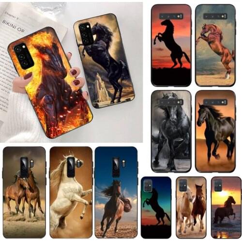 Fire Horses Phone Case for Samsung S20 plus Ultra S6 S7 edge S8 S9 plus S10 5G lite 2020