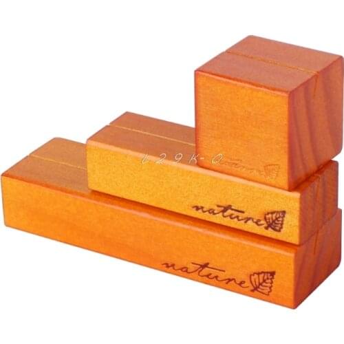 Natural Wood Card Holder Block Clips Paper Photo Picture Clamp Stand Business Card Holder Desk Accessories