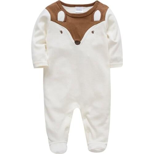 Honeyzone Newborn Baby Girl Clothes 0 3 Months Neonato Pijama Bebe Recien Nacido Fox Print Baby Romper Cotton Infant Jumpsuit