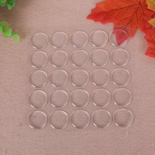Vovotrade 50pcs Round 3D Crystal Clear Epoxy Adhesive Circles Bottle Cap Stickers Resin Patch Dots For Bottle Cap Crafting DIY