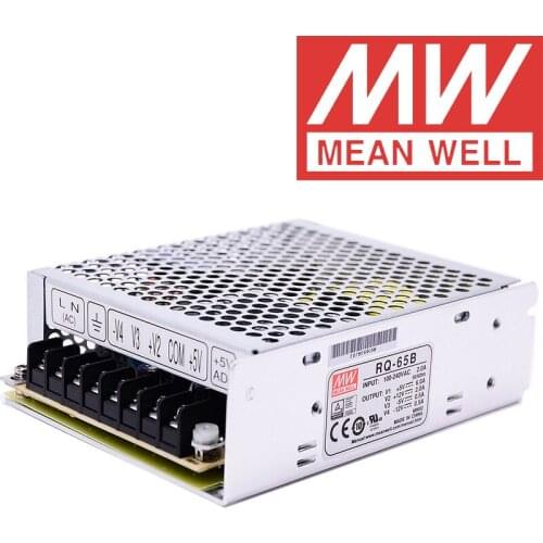 Mean Well RQ-65 Series AC/DC 65Watt Quad Output Switching Power Supply meanwell online store