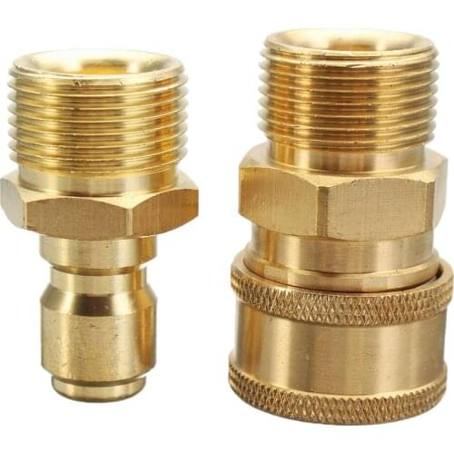 2PCS Pressure Washer M22 Female To 3/8" Quick Release Male Adapter