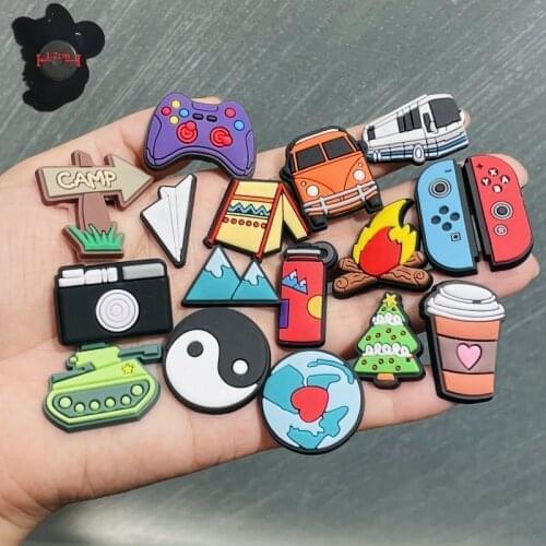 1PCS PVC Cartoon Fridge Magnets Guide Sign Game Console Camera Tank Tai Chi Coffee Earth Refrigerator Magnetic Sticker Kids Gift