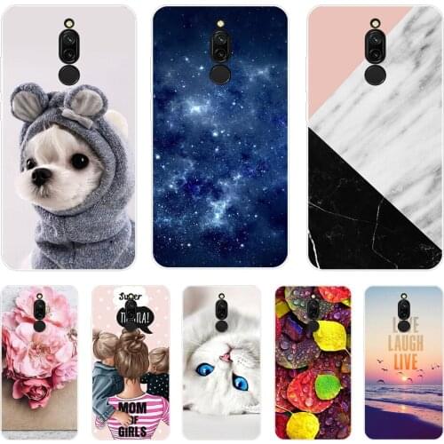 Soft Case For Xiaomi Redmi 8 Case Silicone TPU Back Cover For Redmi 8A Case Flower Animal Cat Phone Bumper For Xiomi Redmi 8 A
