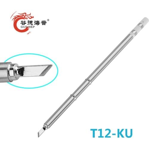 Gudhep T12-KU T12 Soldering Iron Tips Knife Type for Hakko FX950 FX951 Soldering Rework Station FM2028 Iron Handle