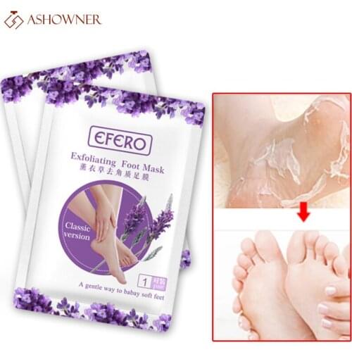 Feet Exfoliating Foot Mask Lavender Peel Moisturizing Removal Calluses Crack Heel Foot Care Pedicure Socks Whitening Foot Spa
