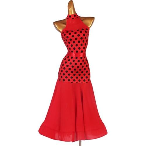 Ballroom Dress standard ballroom dress ladies ballroom dress ballroom dresses polka dot sleeveless ballroom gown mq228