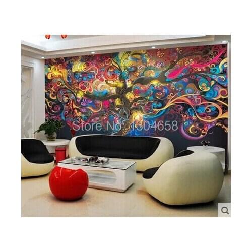 Custom retro wallpaper, 3D wallpaper murals of the tree of life for living room bedroom TV background PVC waterproof wallpaper