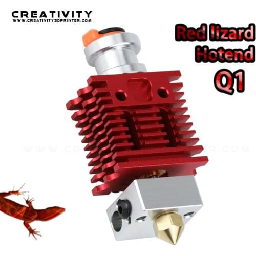 Red Lizard Q1 Radiator Ultra Precision 3D printer extruder is compatible with the V6 Hotend and CR10 Ender 3 Hotend adapters