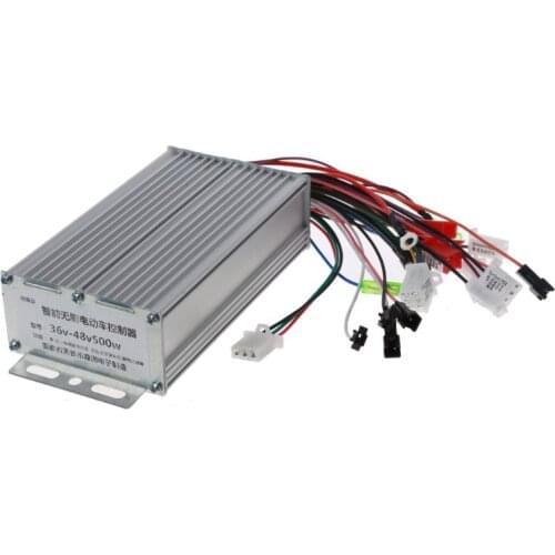 36V-48V 500W 12Pipe Wire Brushless Motor Controller for Electric Bike Tricycle Bicycle E-bike Scooter Dual Mode Sensor