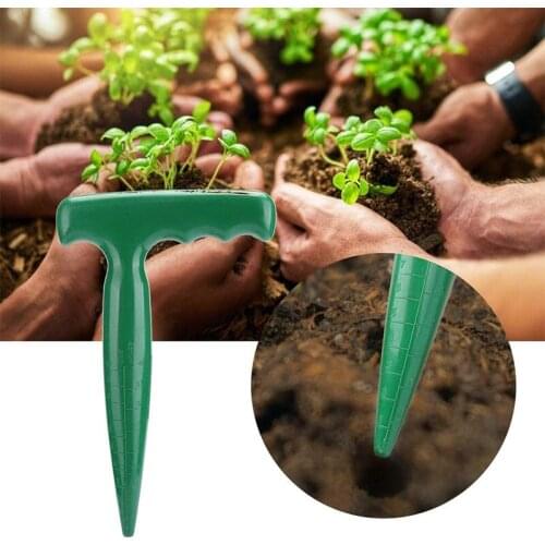 Garden Green Adjustable Size Sowing Seedlings Hole Puncher Transplanter Perforator Seeder Fleshy Plants Cutter Garden Supplies