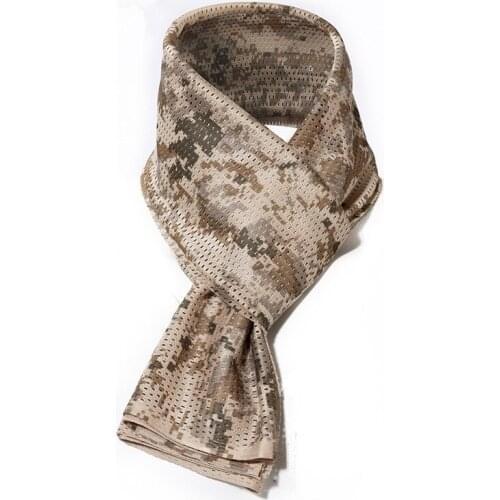 Summer Mesh Sunscreen Camouflage Scarf Shawl Men Outdoor Hunting Cycling Climbing Breathable Sunshade Tactical Scarves Kerchief