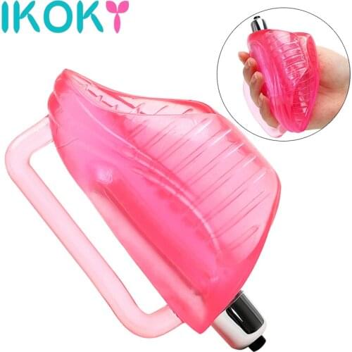 IKOKY Vibrator Penis Trainer Masturbation Cup Sex Toys for Men Vibrating Cockring Sex Products Male Masturbator