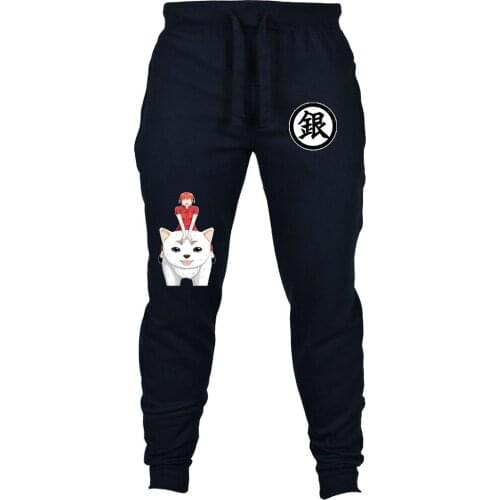 Japan anime Gintama Sweatpants Drawstring Cotton Fitness Pants Elastic Lounge Trousers Fashion pants