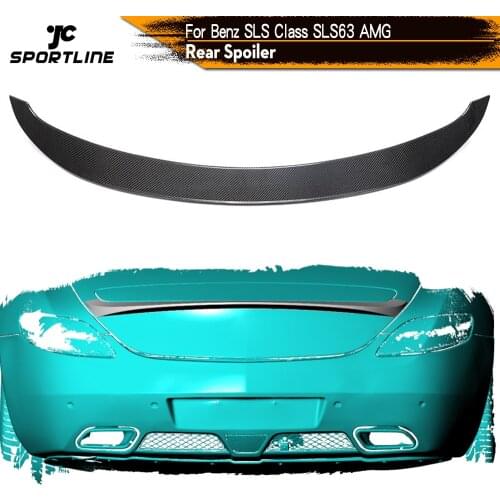 Rear Trunk Spoiler for Mercedes-Benz SLS Class SLS63 AMG 2010 - 2014 Carbon Fiber Rear Trunk Spoiler Boot Lip Wing Lid