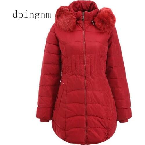 Winter Female Long Jacket 2018 Winter Coat Women Fake Fur Collar Warm Woman Parka Outerwear Down Jacket Winter Jacket Women Coat