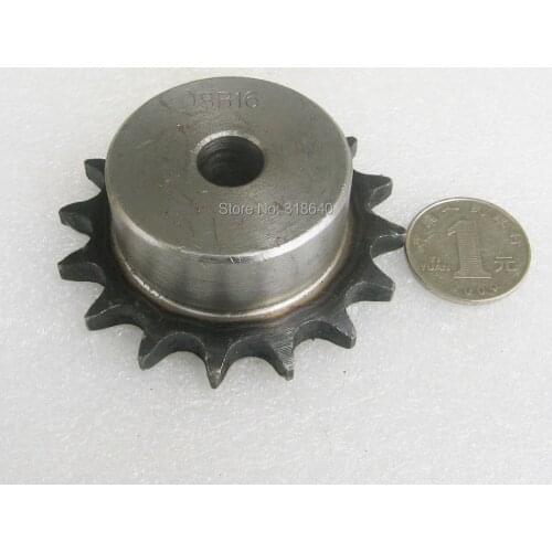 08B 16T 16Teeth Pitch 12.7mm 1/2" Bore not larger than 14.3mm Industry Transmission Driving Single Sprockets mechanical parts
