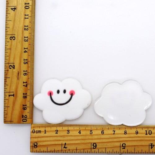 10 PCS Boys Girls Favor DIY Gifts Soft PVC Decorations White Clouds/Stars/Moon/Heart/Crown/Camellia/Villa Shaped Flatback Patch