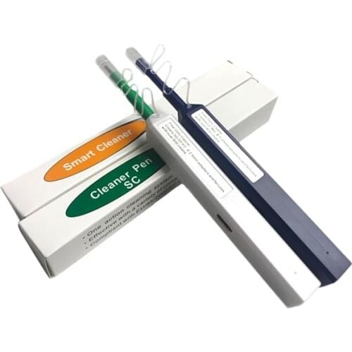 10PCS One-Click Fiber Optic Connector Cleaner Pen 800 times for SC ST FC 2.5mm and LC 1.25mm Adapters Universal Cleaner tool