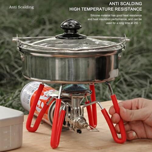 4pcs Outdoor Stove Furnace Hose Tube Sleeve Cover Camping Cooking Equipment silica gel conveniently Camp Cooking Supplies Tools