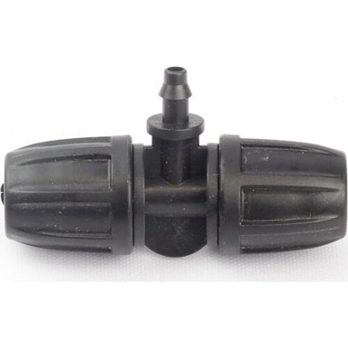 6pcs Thread Lock 8/11mm to 4/7mm Barbed Tee Reducing Connector for Micro Irrigation Garden Raised Bed Drip System Veg Plot Water