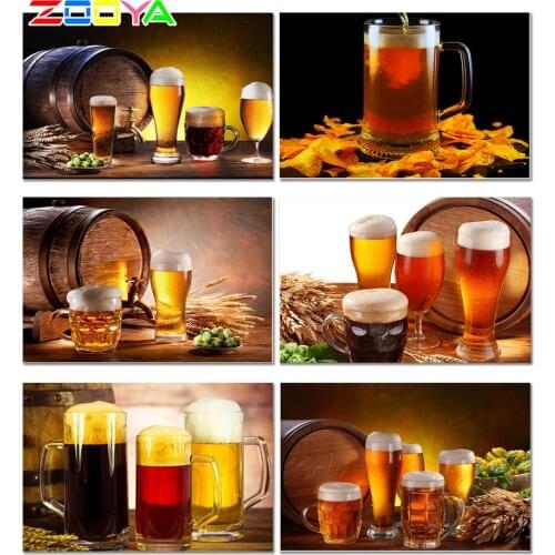 5D Diy Crystal Color Diamond Embroidery Beer Diamond Painting Special Shaped Beer Cup Diamond Mosaic Photos Home Decortion Er055