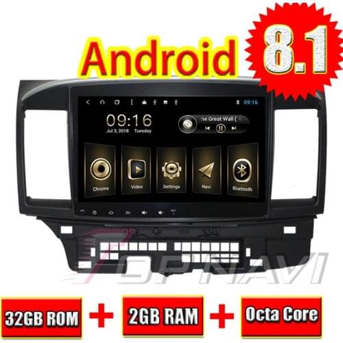 Car 2 Din Players for Mitsubishi Lancer EX 2010 2011 2012 2013 2014 2015 2016 Android 8.1 10.1'' Topnavi Automotive 32GB 2G RAM