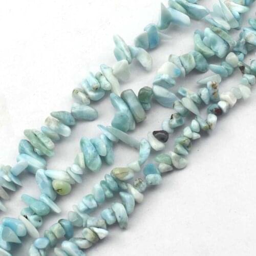 Chip shape Natural larimar/Copper Pectolite stone beads natural gemstone beads DIY loose beads for jewelry making wholesale