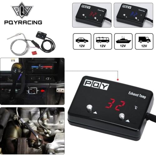 Car Exhaust Temp Gauge Exhaust Gas Meter Digital With Sensor EXT Temperature Meter Turbo for 4WD Hilux Patrol EGT PQY-TAG06-QY