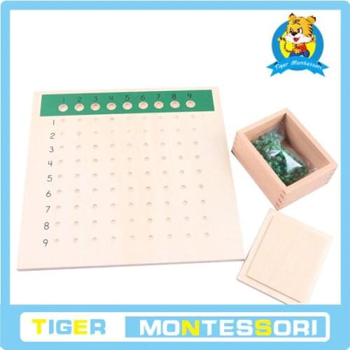 Professional montessori material wooden educational toy mathematics Division Bead Board