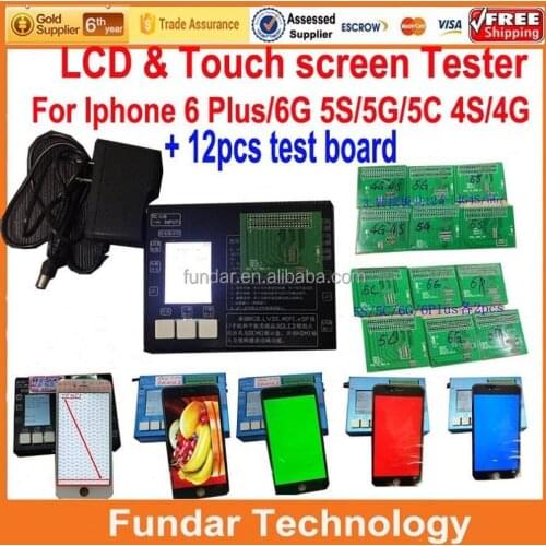 For iphone6 LCD&Touch Screen Digitizer Metal Testing Frame Machine with 12pcs PCB Board Tester for iphone 4 5s 5g 5c 6 plus