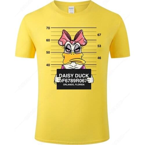 Funny Donald Duck Girlfriend Daisy Duck T shirt Men Women T-shirt Print Tee Summer Fashion Cotton Cool Top Tee Clothing J122