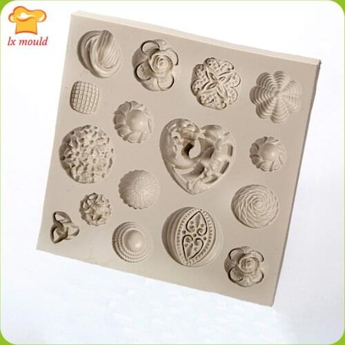 Fondant manual for mold Fondant Cake Cookies decorative buttons mold