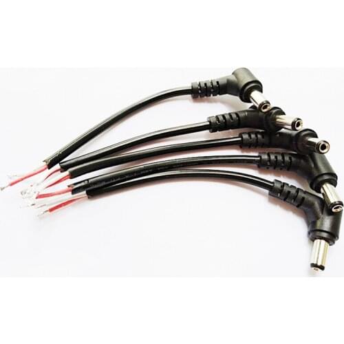 NCHTEK Short DC Pigtail 90 Degree 5.5/2.1mm Cord, Angled DC 5.5x2.1mm Male Plug Power Connector Cable/Free DHL Shipping/1000PCS