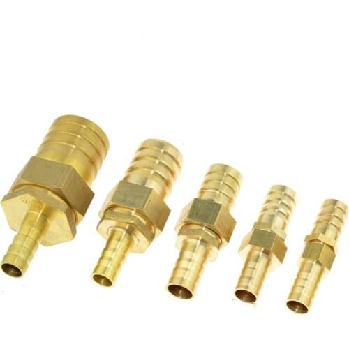 Brass Copper 12mm Hose Barb to 14mm 16mm 19mm OD Hose Gas Coupler Connector Raccord Barb Reducer Pipe Fitting Air Tube Adapter