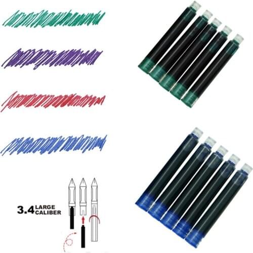 20Pcs/lot Colourful Ink Sac Fountain Pen set Fountain Pen Ink Cartridges Refills Blue Black Drawing School Office Supplies