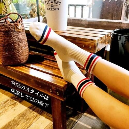 2019 NEW Japanese college style Loose mouth Women Football Long Socks Baseball Hockey Running Cycling Sport Socks Cotton Socks