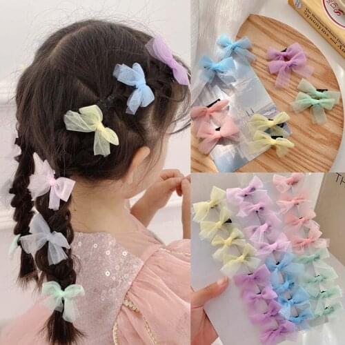 New Bowknot Hair Clips for Girls Hair Pins Ornament Lace Handmade Barrettes Fashion Baby Hair Accessories prendedores cabello