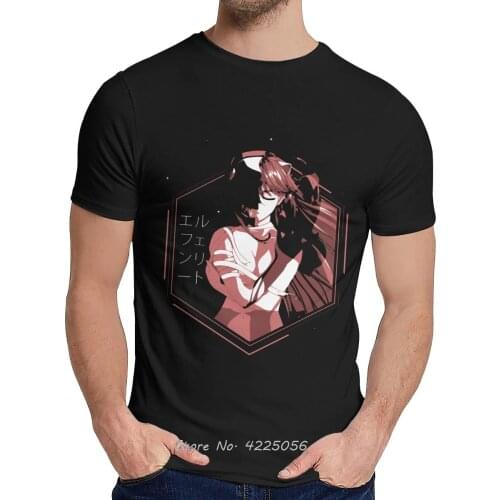 New Design Elfen Lied Lucy Anime Tee Male Leisure Pure Cotton T-shirt Classic Cotton Tshirt Tees