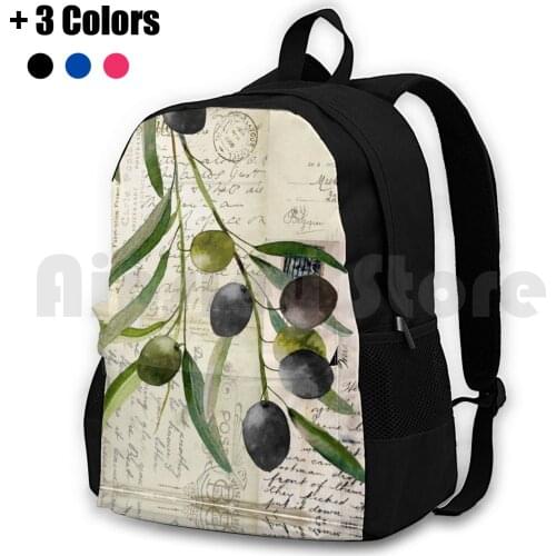 Olivia I Olive Branch Postcard Outdoor Hiking Backpack Riding Climbing Sports Bag Olive Olives Olive Oil Decorative Olive Olive