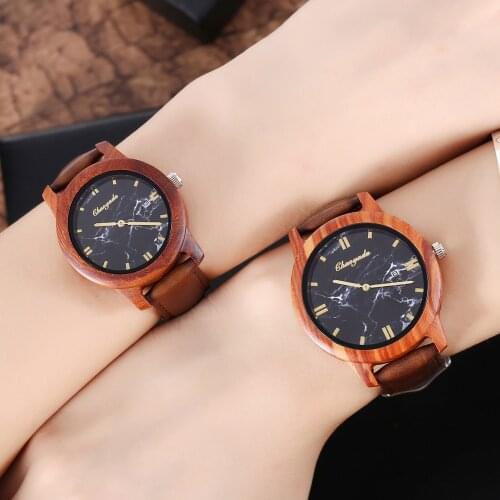 Simple Design Couple Watches Wooden Timepiece Handmade Cork Strap Bamboo Women Watch Gift Box Accept Custom Dropshipping relogi