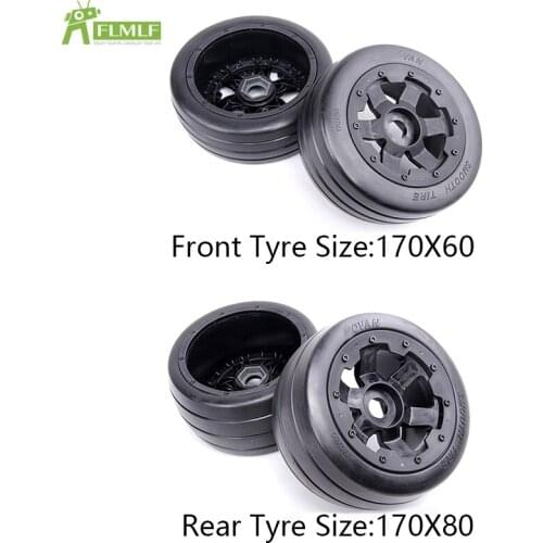 Front or Rear Slicks Wheels Tire Set Fit for 1/5 HPI ROFUN ROVAN KM BAJA 5B SS RC CAR PARTS