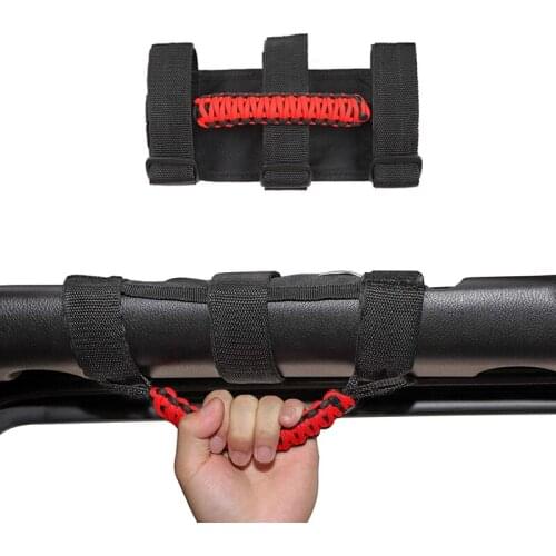 Car Handle Bar Frame Modified Grab Grip Roof Door Pull Rope Anti-slip for Jeep Wrangler Braided Roof Handle Bar Frame