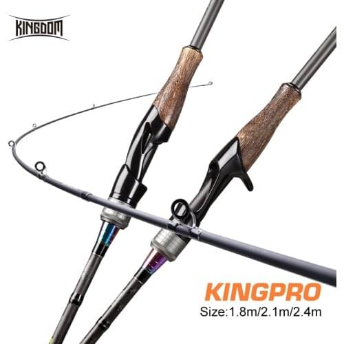 Kingdom KINGPRO Fishing Rods Spinning Casting Carbon Fiber High Sensitive Rod UL L ML M MH 1.8m 2.1m 2.4m Feeder Rod For Fishing