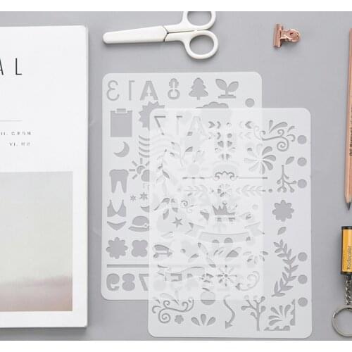 A5 Loose leaf drawing template lace ruler stencils for painting DIY photo album decoration drawing plantillas para pintar