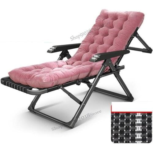 Folding single person recliner lunch break bed simple camp bed home portable folding chair office nap bed