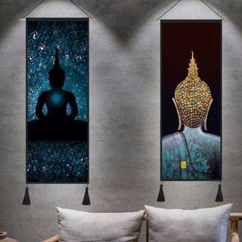 Modern Style Elephant God Wall Art Canvas Painting Pictures for Living Room Yoga Room Ganesha Decoration Paintings