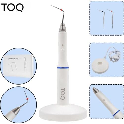 Dental Cordless Gutta Percha Obturation System Endo Heated Pen with 2 Tips Wireless for Root Canal Filling System